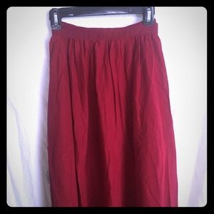 Midi length skirt